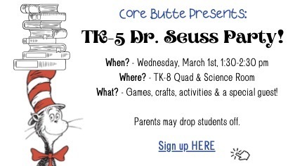 Dr. Seuss Party this Wednesday!