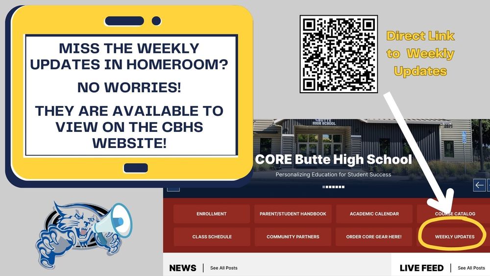 CBHS Weekly Updates on Website